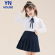 Yinuofang children's shirt white long-sleeved shirt Children's Day performance clothing bottoming shirt girls' shirt chorus T-shirt