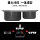 XMSJ Cocina Simple fregadero de acero inoxidable Ranura única Slot de doble ranura con cuenca de lavado de lavavajilla de lavado en espesor de la comida 3878*53 Tet COMen Comida