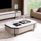 Couchtisch, italienisches leichte Luxus -Rock -Panel helllicht TV -Schrank Minimalistische Kombination einfaches modernes Zuhause kleine Wohnung Stylish 13575 cm Long Tea Tisch