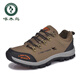 Woodpecker autumn new men's shoes outdoor hiking shoes breathable running sports shoes travel anti-slip dad shoes middle-aged and elderly leisure H14088 military green 36