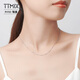 TTMIX platinum necklace women's flash O chain column chain Pt950 platinum versatile clavicle neck jewelry for girlfriend 2.94g 41cm thick 1.4mm