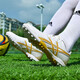 Senses zapatos de fútbol uñas rotas tf hombres y mujeres zapatos para niños adultos para jóvenes para el entrenamiento anti-deslizamiento de la hierba artificial examen de entrada de la escuela secundaria zapatos de goma de cuero 2022 uñas rotas de platino 40 [calcetines + placa protectora + bolsa de zapatos]