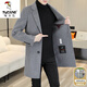 Pic de bois (Tucano) 100% de laine en laine Coat en laine double face pour hommes en automne et en hiver de nouvelles moutons de longueur moyenne de couleur moyenne. Fur laine de laine Gris des hommes [9923 Loueur de velours d'oie 100% laine] 175 / 88A [L120135JIN [Jin est égal à 0,5 kg]]]