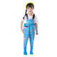Lower body of waders for boys, large children's play clothes, waterproof waders, rain pants, one-piece rain boots, kindergarten children, beach fishing suits for men and women, children's pink overalls with pockets, size 21/27 (shoe inner length 14.5cm)
