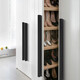 Preda extended handle modern simple wardrobe 1 meter cabinet door black Nordic small door handle drawer light luxury American European style PL1049 black three-hole 800mm length