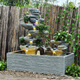
Quanyun Rockery Fish Pond Waterfall Waterfall Waterscape Ornament Circulating Water Fish Tank Garden Balcony Fengshui Wheels Produce Money Landscape Decoration Length 1.81.83 Height]5052+9039+5010