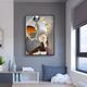 
Little Lulin children's room decoration paintings, little boy's room hanging paintings, cute bubbles, female bedroom bedside paintings, inspirational astronaut murals 13782-Bubble Girl Tempered crystal porcelain-60*80 black frame