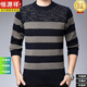 Hengyuanxiang Herren-Strickjackenmänner 100 Pure Woll Plüsch Pullover Männer mittleren und älteren runden Hals verdickten Pullover erdiger Vater Winterkleidung 9898 Gray Pullover 3xl (185) empfohlen 179-198jin [Jin gleich 0,5 kg]