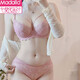 Modal Sexy Pure Desire Lace Underwear Women's Suit Small Breasts Gathering Secondary Breasts Ultra-Thin Zodiac Year Red Beautiful Back Bra Red Suit Underwear Gift Box 85E Big Breasts Look Small