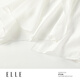 ELLE [Pure White Order] Ruffled Acetate Sleeveless Shirt for Women 2025 Summer New Tencel Chiffon White Shirt White M