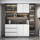 Muxituo Sideboard Light Luxury Modern Simple Living Room Storage Cabinet Cupboard Kitchen Storage Cabinet Wine Cabinet Home Tea Cabinet Style 7 200*40*220 Comes with Sensor Light
