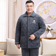 Suiyue pajamas men's winter thickened velvet dad's three-layer cotton jacket coral velvet warm home clothing set for middle-aged and elderly people N9930 blue M milk velvet upgraded thickened 2XL code (140-165 Jin [Jin equals 0.5 kg])