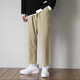 Xuan Laiya casual pants for men's spring and summer new draped suit pants Korean style trendy loose straight pants for youth sports nine-point pants Black XL [Suggested 120-130Jin [Jin equals 0.5 kg]]
