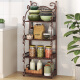 
Linshiwu folding shelf iron bathroom washbasin rack toilet kitchen storage rack layer rack household shelf white-Z674 [width 33cm*height 88cm]