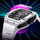 
Bugatti (BONEST GATTI) watch boys birthday gift for boyfriend German hollow fully automatic mechanical watch wine barrel luminous carbon fiber men's watch carbon fiber BG9906-A3 noble carbon black