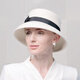 EEEE new autumn and winter elegant wool hat, elegant and versatile British hat, winter fashion women's hat, white adjustable