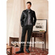 
GIOVANNI VALENTINO Casual Men's Genuine Leather Jacket Men's Cowhide Lapel Jacket
