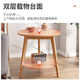Shantoulin Village small round table coffee table light luxury balcony coffee table creative side table small round table coffee table living room household sofa edge table north double layer 4870cm wood color