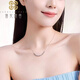 Falling Flowers Crying Spring Platinum Necklace Brilliant Galaxy Pendant Female pt950 Platinum Clavicle Chain Chinese Valentine's Day Gift for Girlfriend