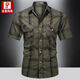 NJSKAKW SOMMER SOMMER NEUES Herren Shirts Hemd Lose Lose großer Baumwollplaid-Freihemd-Hemd mittleren und jung