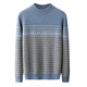 Ordos Citys neuer purer Kaschmirpullover für Herbst und Winter, Herren -Halbschildkragenpullover -Pullover -Pullover -Pullover -Pullover, offizielles Geschäft Flaggschiff 1980 Gray 3XL