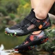 Jiucan's new hiking sports river tracing shoes swimming wading fishing shoes light diving beach shoes outdoor five-finger hiking shoes black 39