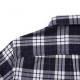 Made in Tokyo, women's shirt pure cotton long-sleeved flannel plaid shirt blue plaid M (160/80A)