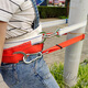 National standard thickened electrician's safety belt power belt climbing telephone pole outdoor tree anti-fall fence safety belt national standard electrician's safety belt_double hook red model