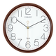 The story of time, light luxury modern wall clock, living room, home, fashionable bedroom clock, no punching, wall hanging, no punching, 6191A square brown white disk, 12 inches [diameter 30 cm]