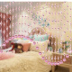 Xiangshangge Crystal Bead Curtain No Punch Door Curtain Bedroom Bathroom Toilet Restaurant Partition Entrance Aisle Living Room Balcony Hanging Curtain 25 Arcs (Suitable for 0.8-1 Meter Width)