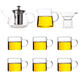 Daixi glass tea set household heat-resistant complete Kung Fu tea set teacup teapot fair cup tea drain set Bajun pot nine-piece set 450ML teapot