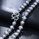 Xizhao Jewelry Platinum Necklace Laser Bead Necklace PT950 Round Pearl Bead Buddha Bead Necklace Versatile Platinum Chain Customized 80g Shipping in 1-10 working days
