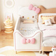 Yijiazhu children's bed spliced bed extra wide bed spliced bedside bed girl princess bed crib spliced large bed adult can sleep Hello KT joint model 160*60 latex coconut palm mattress
