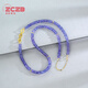 Collar de tanzanita Zecai Cadena de clavícula con cuentas blancas de estilo étnico de alto aspecto 2024 Nuevo estilo de regalo para novias Collar de tanzanita de nicho