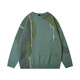 International Automne and Winter Fashion Brand Design Niche Couleur contrastée épissage Sweat Ripped Sweater Men American Retro Trendy Ins Loose Loty Style High Und Fouet Top 826 Abricot Couleur de haute qualité L Suivez le magasin pour la livraison prioritaire