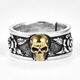 Bucklele retro skull ring men's trendy personalized men's single ring gold index finger ring anti-Tai silver open finger J653 platinum adjustable opening