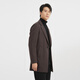 Lilang Light Fashion Men's Mension's Clothing [Far Infrarared Warm] Шерстяное пальто мужская длинная шерстяная куртка Q4DYR204 Темно -коричневый L (170)