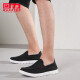 Huili Men's Shoes Lienza zapatos para hombres Summer transpirable viejos zapatos de tela Beijing Zapatos casuales y lentos de los hombres 6172 Negro 41