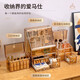 KAMAN glass cosmetic storage box drawer-type dust-proof makeup brush lipstick skin care product storage rack Valentine's Day gift small brown box classic three-piece set