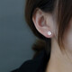 Warme Farben Commuting Intellectual Snowflake Silver Needle Earrings Feminine Student Simple Sleeping No-Pick Earrings Valentine's Day Gift Snowflake Earrings