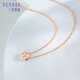 Shipulin 18K gold diamond pendant revealing diamond necklace women's bubble bead pendant 18K gold diamond 18K rose gold