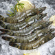 Wanjing Domestic Live Frozen Black Tiger Shrimp Single Frozen Ice-Free Net Weight 2Jin Jin is equal to 0.5kg/box 31-40 pieces Hot pot seafood New Year's goods