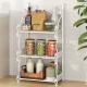 
Linshiwu folding shelf iron bathroom washbasin rack toilet kitchen storage rack layer rack household shelf white-Z674 [width 33cm*height 88cm]