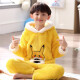 ROUCHEN (ROUCHEN) autumn and winter children's pajamas boys and girls flannel home clothes medium and large children cartoon thickened warm suit home clothes KAY166 Pikachu velvet 16 sizes 130-140CM