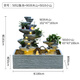 
Quanyun Rockery Fish Pond Waterfall Waterfall Waterscape Ornament Circulating Water Fish Tank Garden Balcony Fengshui Wheels Produce Money Landscape Decoration Length 1.81.83 Height]5052+9039+5010