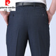 Pier Cardin Spring et automne épais pantalons décontractés pour hommes étirent mince pantalon lâche d'âge moyen Business Iron-Fir-Wrinkes Straight-leg Pantal