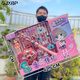 
Children's house play toys, luminous magic wands, accessories, bags, nail art girls suits, training institution gifts, 9905 storage bag, big gift box, red and blue random