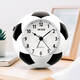 Hense creative football small alarm clock children's alarm watch boy student special wake-up artifact desktop clock HA09 black and white
