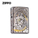 ZIPPO lighter gold shell carp leaping over the dragon gate zp Zippo kerosene windproof lighter men's birthday gift hundreds of birds facing the phoenix