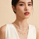 Liufu -Schmuckfußgold -Inspirationserie Happy Miaoqu Gold Halskette Set Kettengeschenk GJG0031DS 3.51G (einschließlich Arbeitskosten 695 Yuan)